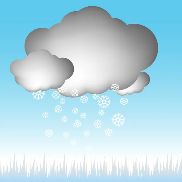 Snow Cloud — Stock Vector