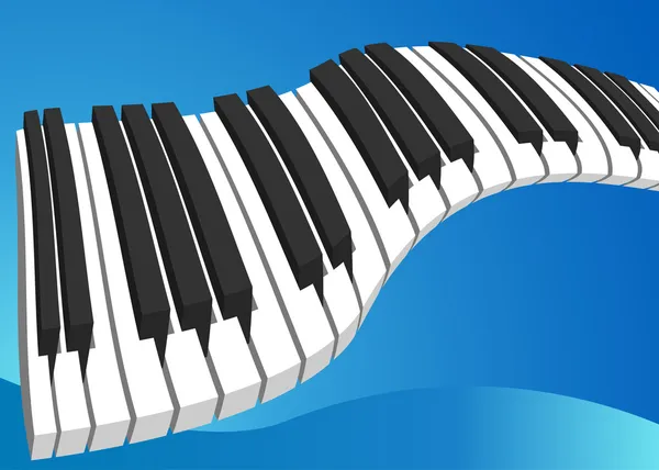 Teclado de piano — Vector de stock