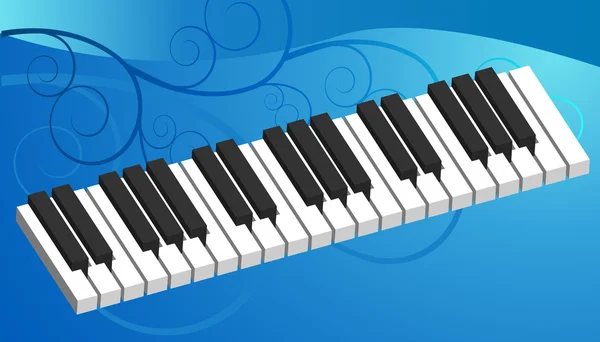 Teclado de piano — Vector de stock