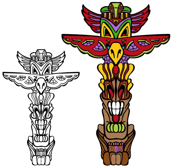 Totem полюс — стоковий вектор