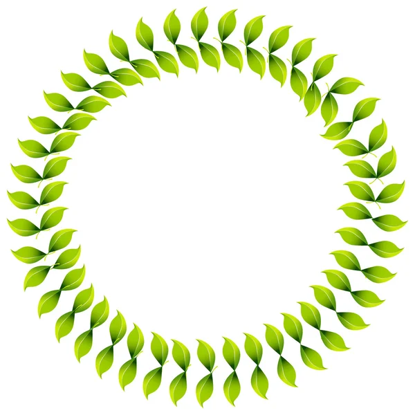 Leaf Wreath — Stock Vector
