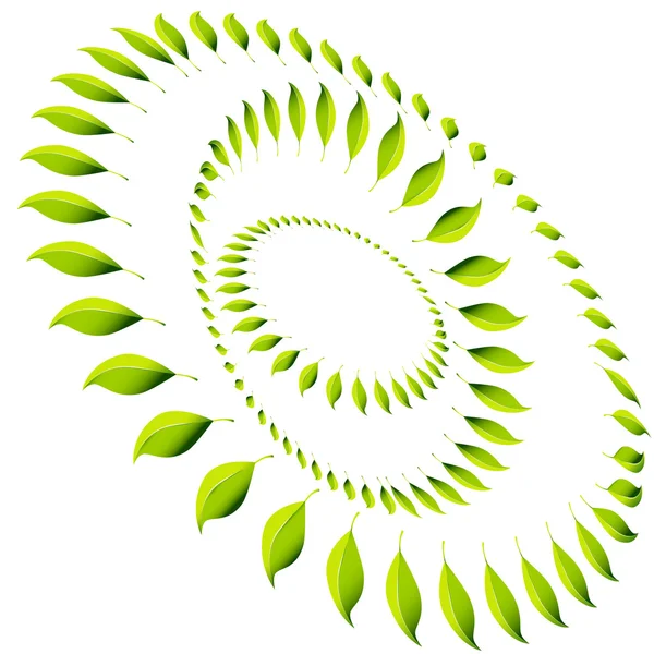 Energy Leaf Circle — Stock Vector