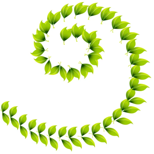 螺線形の葉の設計 — ストックベクタ