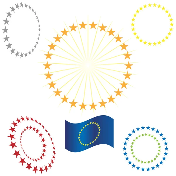 Cercle d'étoile d'or — Image vectorielle