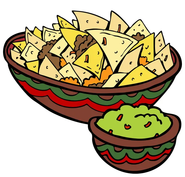 Croustilles de tortilla de nachos — Image vectorielle