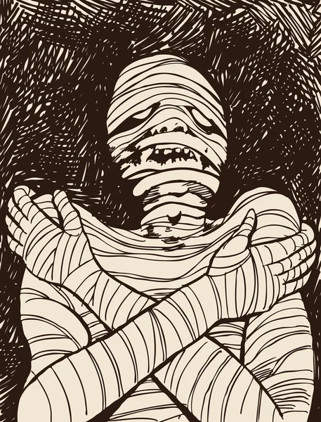 Gruselige Mumie — Stockvektor