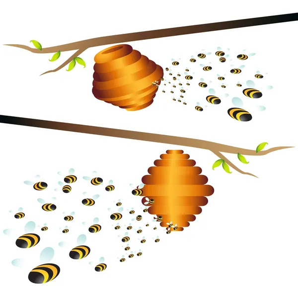 Bijenkorf branch — Stockvector