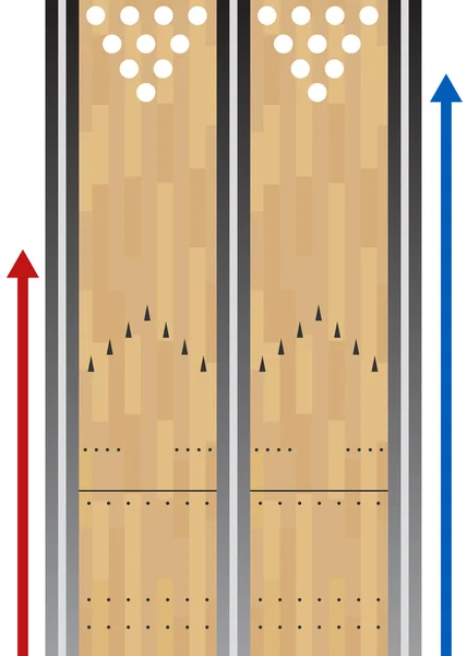 Bowling Lane Graphique — Image vectorielle
