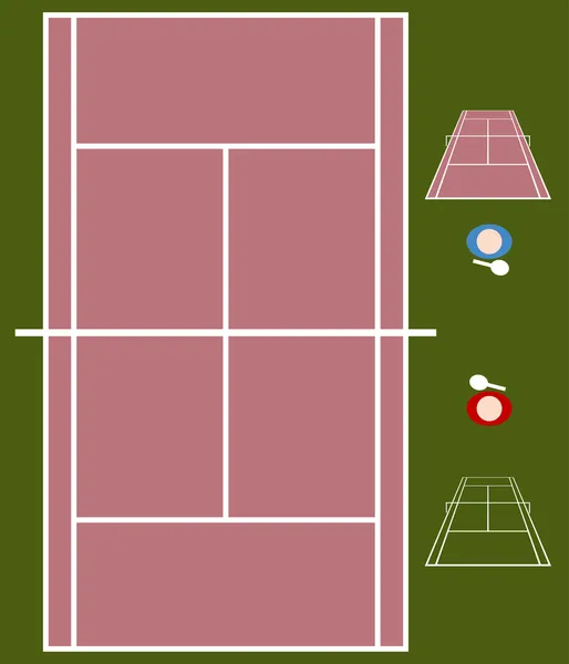 Pista de tenis — Archivo Imágenes Vectoriales
