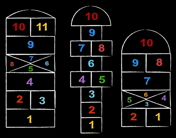 Jeux de Hopscotch — Image vectorielle