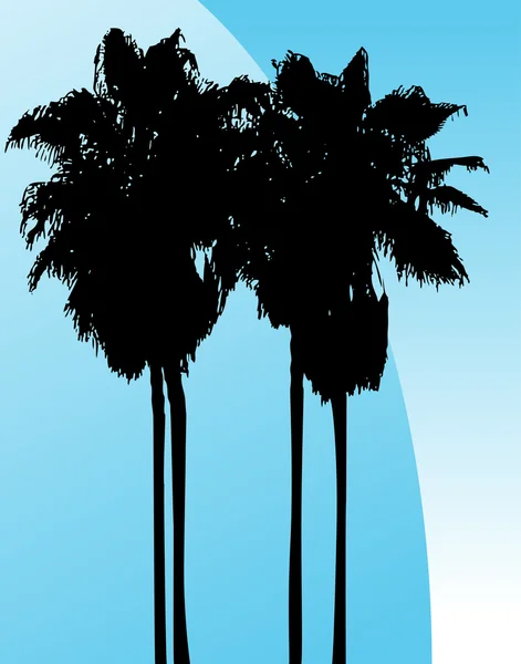 Двойные пальмы — стоковый вектор