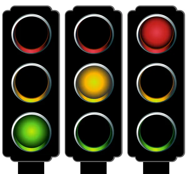 Traffic Light Set — Stockvector