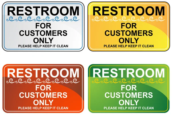 Restroom Sign Set — Stock Vector