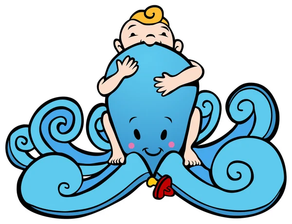 Octopus Baby — Stock Vector