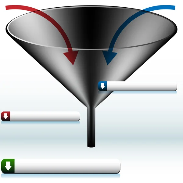 Funnel Diagram — Stock Vector