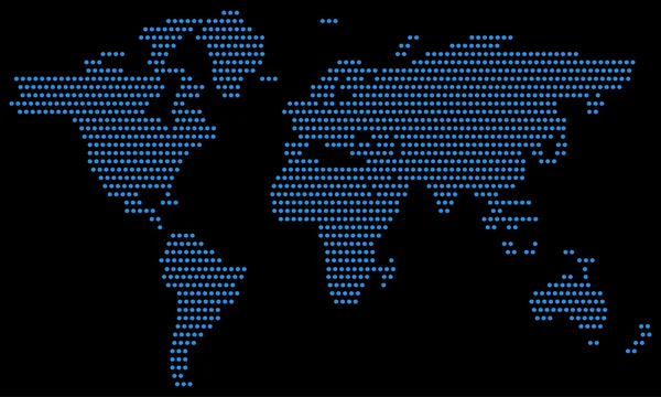 Carte du monde Dot Pattern — Image vectorielle