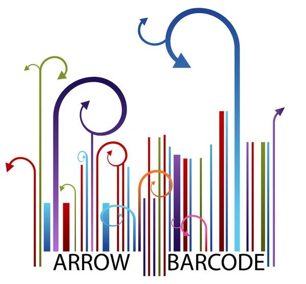 Arrow Barcode — Stock Vector