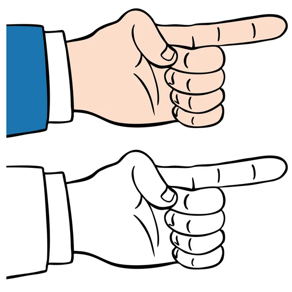 指のポインティング — ストックベクタ