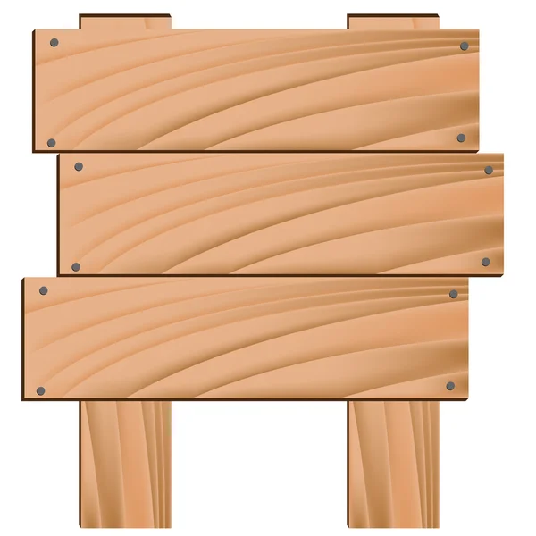 Holzschild — Stockvektor