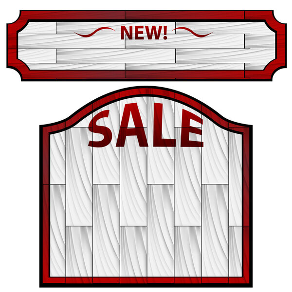 Белые деревянные знаки
