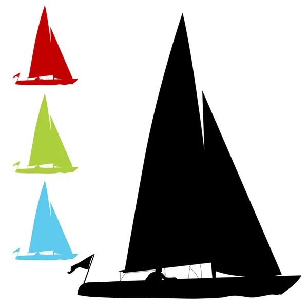 Sailboat Set — Stock Vector