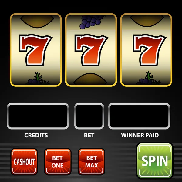 Lucky Seven Slot Machine — Stock Vector