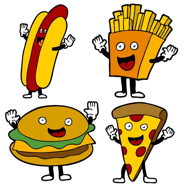 Personajes de comida rápida — Archivo Imágenes Vectoriales