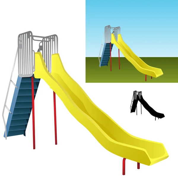 Slide de playground realista — Vetor de Stock