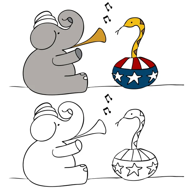 Sloní Zaříkávač hadů — Stockový vektor
