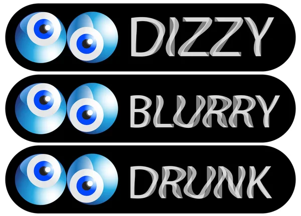 Googly Blurry Eye Buttons — Stock Vector