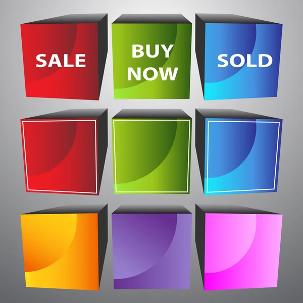Cubos 3D — Vetor de Stock