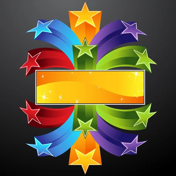 Bannière étoile voûtante — Image vectorielle