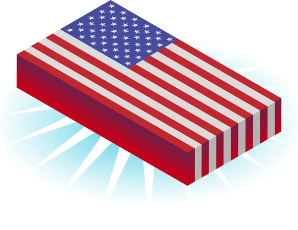 Bandeira 3D — Vetor de Stock