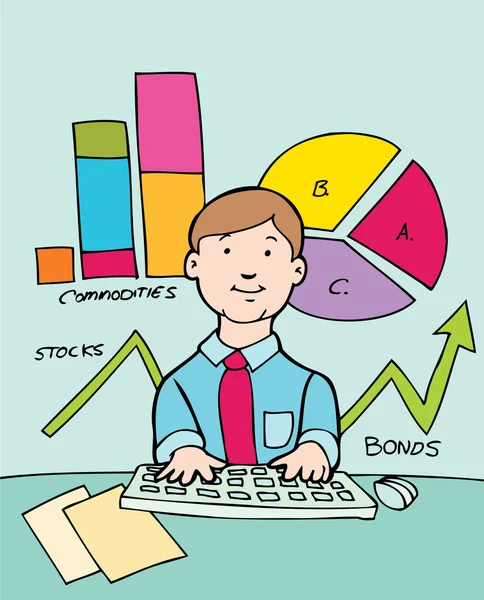 Pénzügyi tanácsadó — Stock Vector
