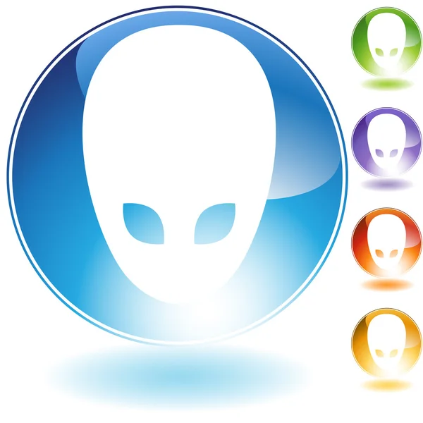 Ícone alienígena — Vetor de Stock