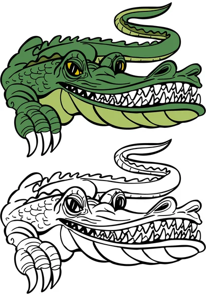 Alligator-Cartoon — Stockvektor