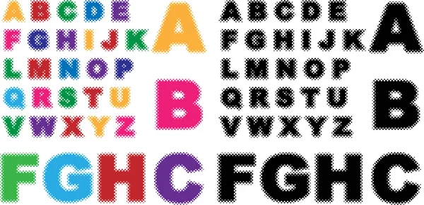 Alphabet - Demi-ton — Image vectorielle