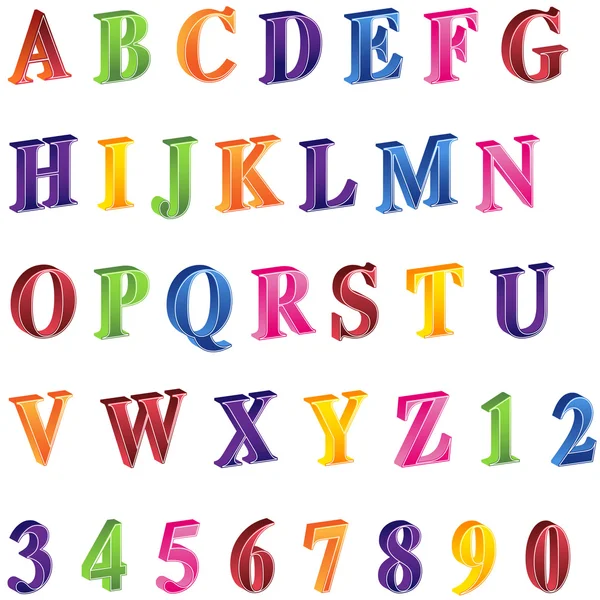 Alphabet 3D — Image vectorielle