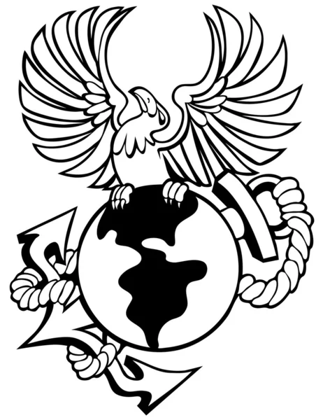 Globe d'ancrage Phoenix — Image vectorielle