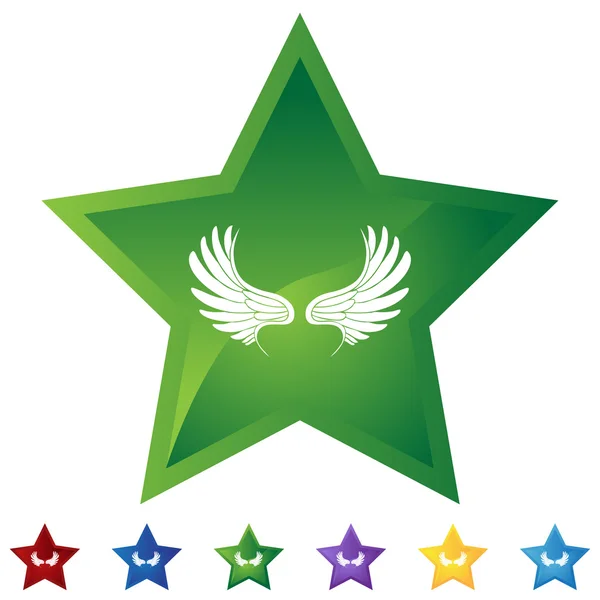 Hvězda sada - křídla — Stockový vektor