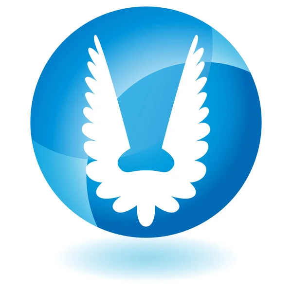 Bouton des ailes — Image vectorielle