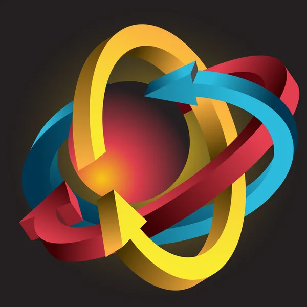 Flèche atome — Image vectorielle