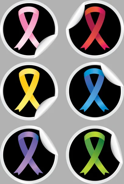 Stickers Ruban Sensibilisation — Image vectorielle
