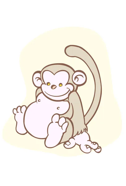 Macaco bebé — Vetor de Stock