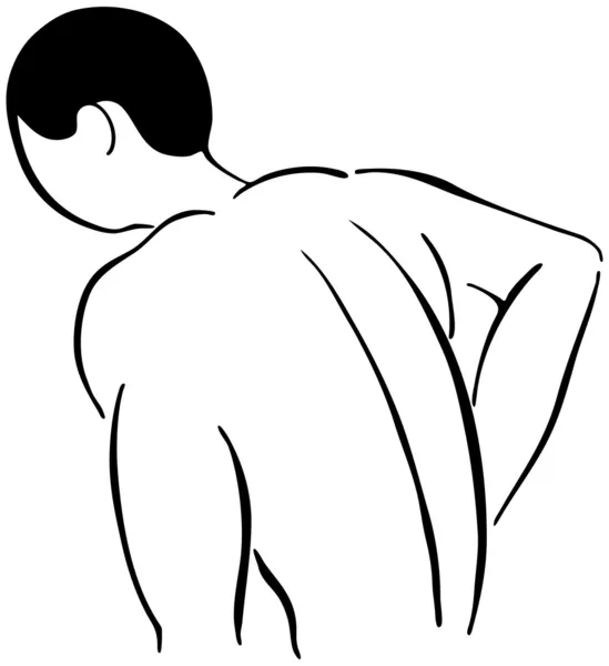 Dolor de espalda — Vector de stock