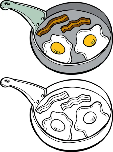ベーコンと卵 — ストックベクタ