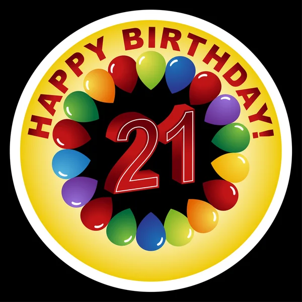 Alles Gute zum 21. Geburtstag! — Stockvektor
