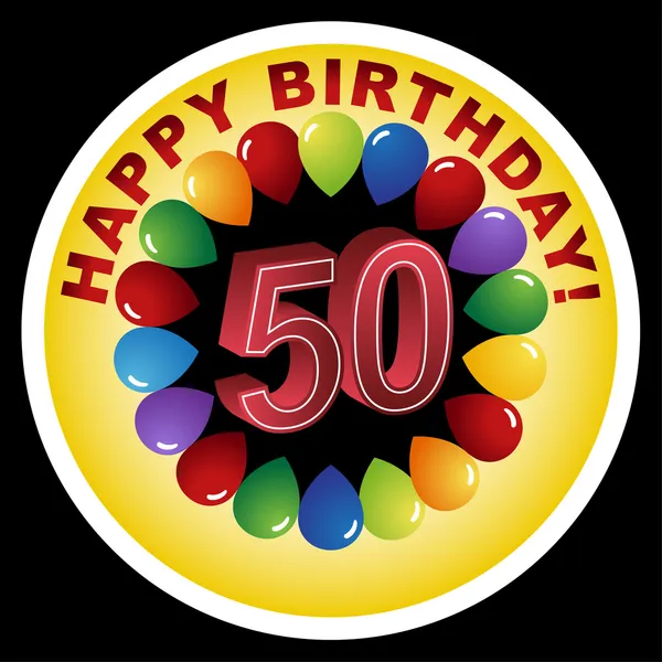 Feliz 50 cumpleaños. ! — Archivo Imágenes Vectoriales