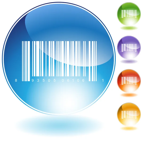Barcode Crystal Icon — Stock Vector