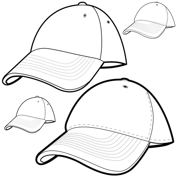 Set cappellino da baseball — Vettoriale Stock